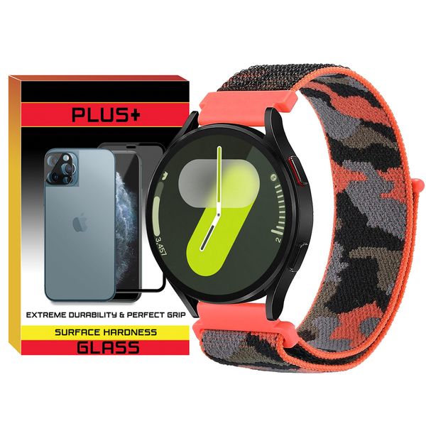بند پلاس مدل Nylon Army PL مناسب برای ساعت هوشمند سامسونگ Galaxy Watch FE