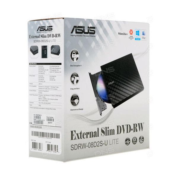 درایو DVD اکسترنال مدل ASUS SDRW-08D2S-U Lite
