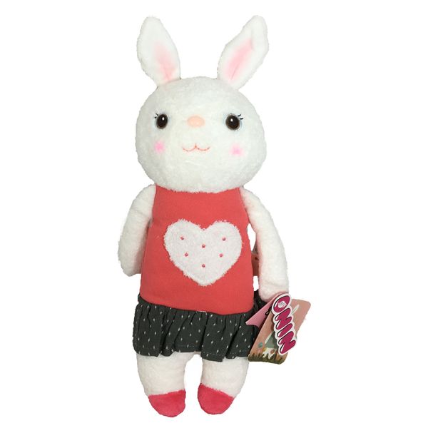 عروسک خرگوش نینو طرح قلب به سینه ارتفاع 35 سانتیمتر