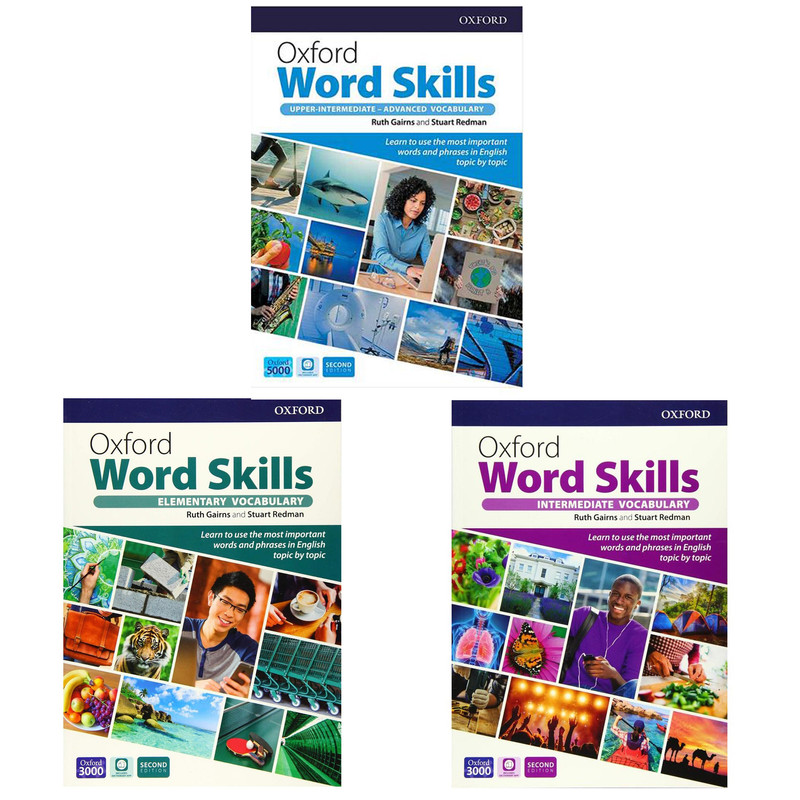 کتاب Oxford Word Skills Second Edition اثر Ruth Gairns And Stuart Redman انتشارات Oxford سه جلدی