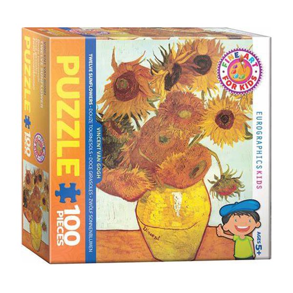 پازل 100 تکه یوروگرافیکس پازلز مدل Twelve Sunflowers