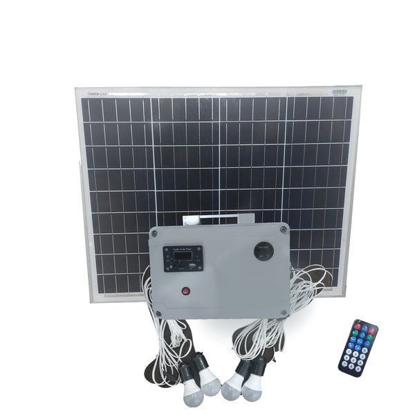 سیستم روشنایی و پاوربانک خورشیدی مدل SLPB-50SPBL ظرفیت 200 وات
