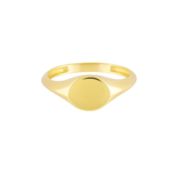 انگشتر طلا 18 عیار زنانه طلا و جواهر درریس مدل  پینکی دایره کوچک