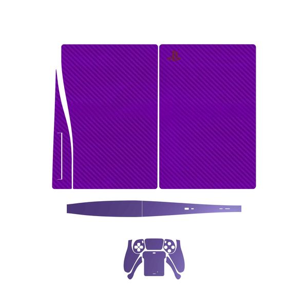برچسب کنسول و دسته بازی PS5 ماهوت مدل Purple_Fiber_Matte_BlueBerry