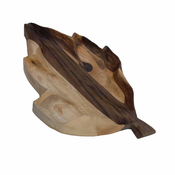ظرف سرو چوبی گوراب چوب طرح دفرمه مدل روستیک کد AL4005