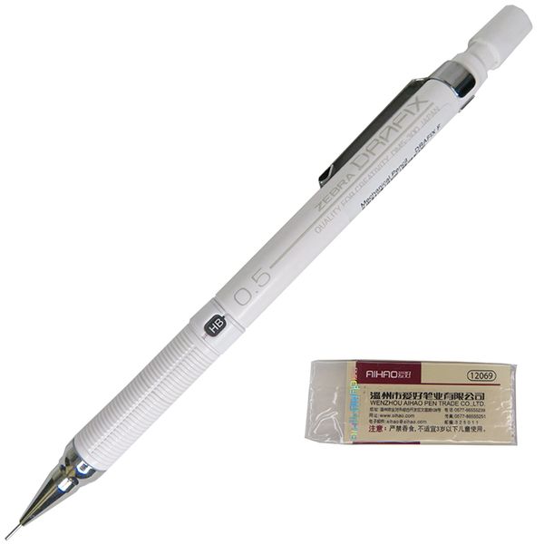 مداد نوکی 0.5 میلی متری زبرا مدل Drafix کد w5 به همراه پاک کن