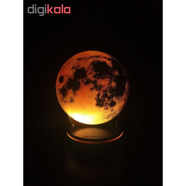 چراغ خواب پارسافن لیزر طرح کره ماه 16 رنگ ریموت دار