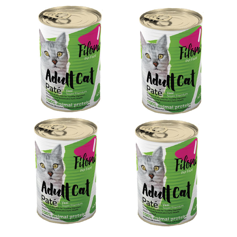 کنسرو غذای گربه فیفورا مدل Veal وزن 400 گرم بسته 4 عددی