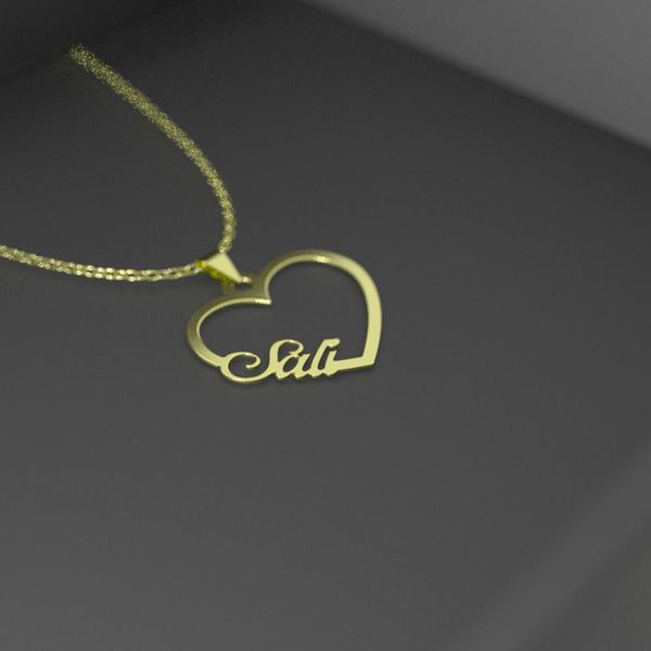 گردنبند طلا 18 عیار زنانه مدوپد مدل اسم سالی sali کد GBB10427 به همراه باکس گل رز جاویدان