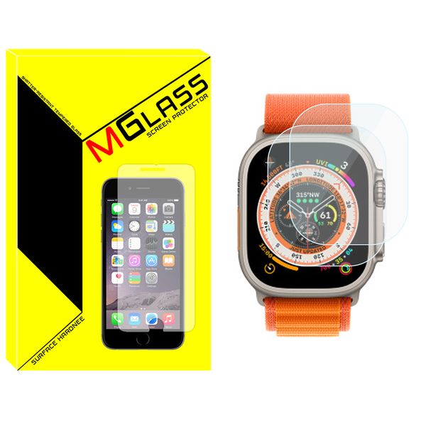 محافظ صفحه نمایش شیشه‌ای ام‌گلس مدل Glass-MG مناسب برای ساعت هوشمند ویرفیت N8 Ultra Plus بسته دو عددی