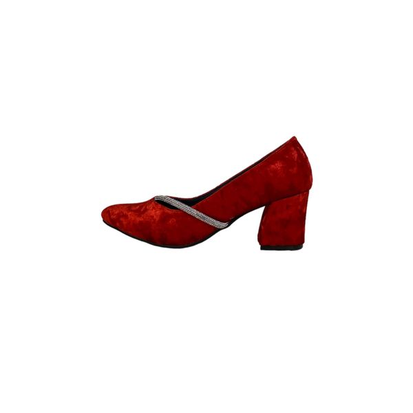کفش زنانه مدل زیبا مخملی رنگ قرمز