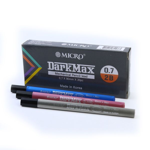 نوک مداد نوکی میکرو مدل DarkMax قطر نوشتاری 0.7 میلی متر بسته 12 عددی