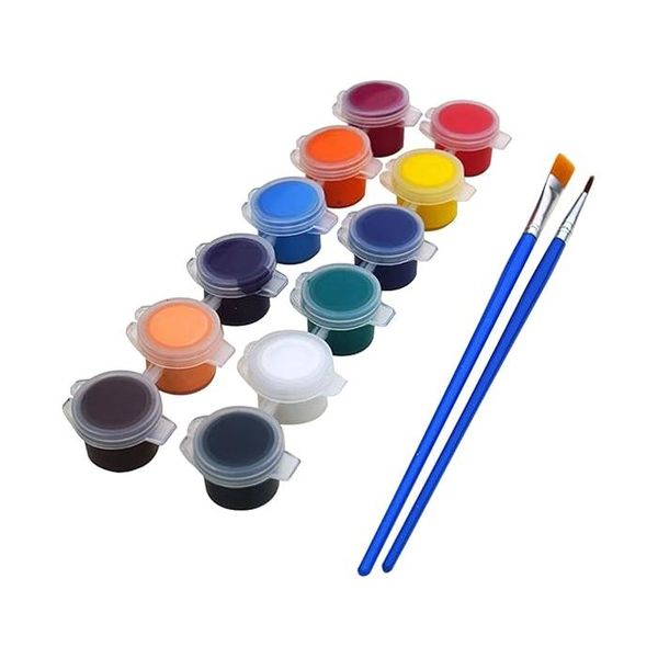 گواش 12 رنگ مدل فاتیکو به همراه قلم مو بسته 4 عددی