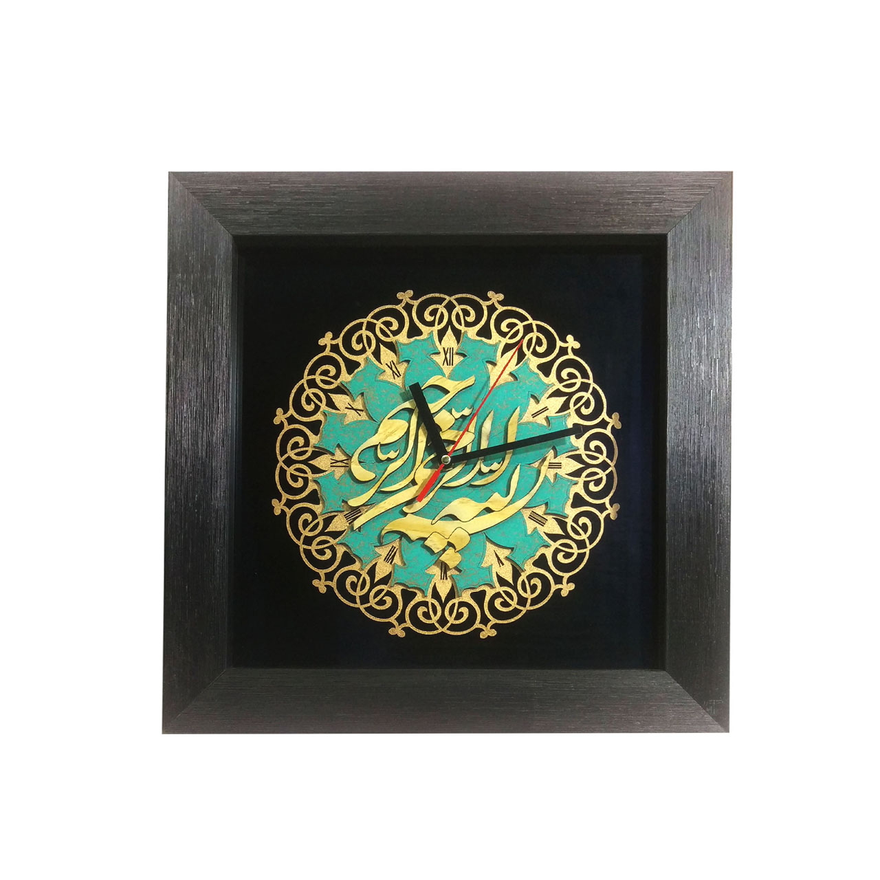 تابلو ساعت لوح هنر مدل بسم الله کد 793