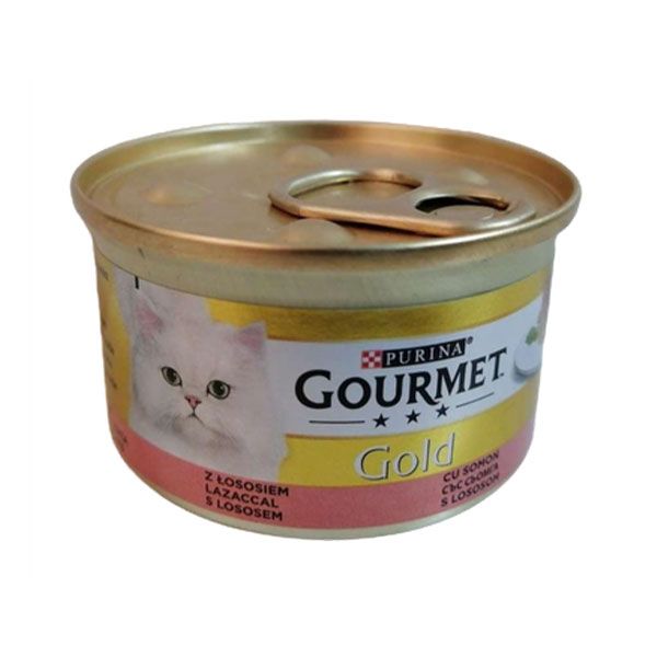 کنسرو غذای گربه گورمت مدل سالمون وزن 85 گرم