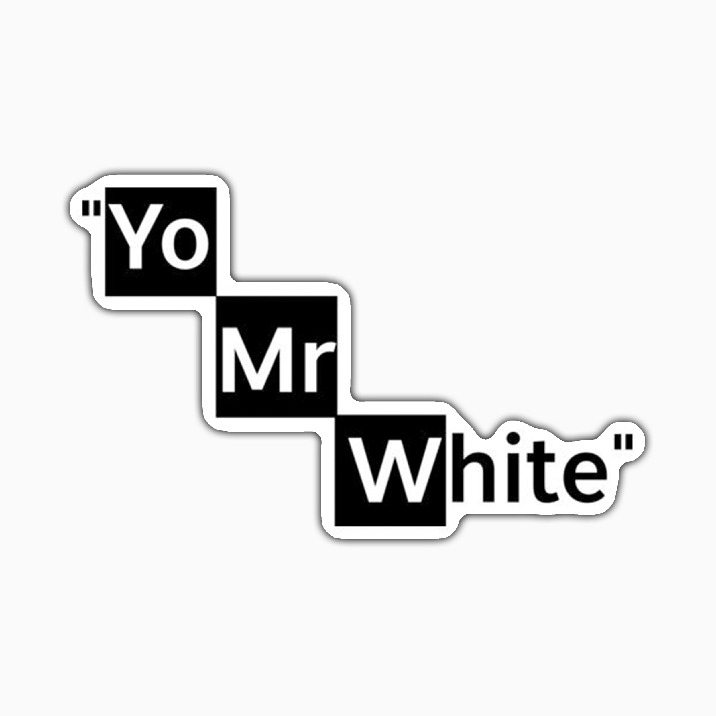 استیکر لپ تاپ و موبایل بووم طرح سریال Breaking Bad مدل YO.MR.White کد VR6