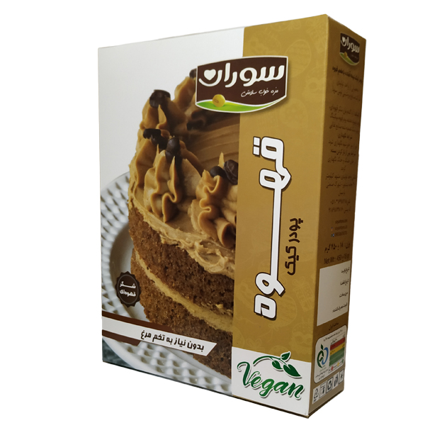 پودر کیک قهوه حاوی شکر قهوه ای سوران - 450 گرم