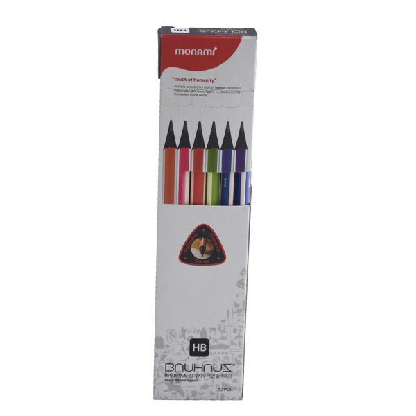 مداد مشکی مونامی مدل 6003 بسته 12 عددی