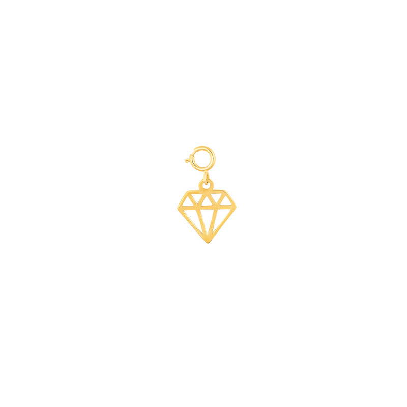 آویز گردنبند طلا 18 عیار زنانه پرسته مدل الماس