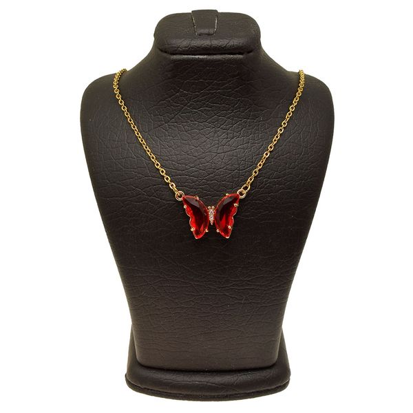 گردنبند زنانه دلنار گالری مدل پروانه کریستالی