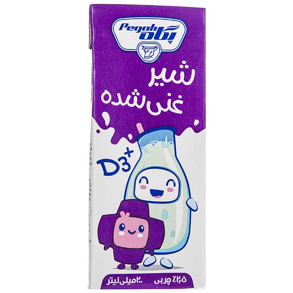 شیر غنی شده پگاه مقدار 0.2 لیتر