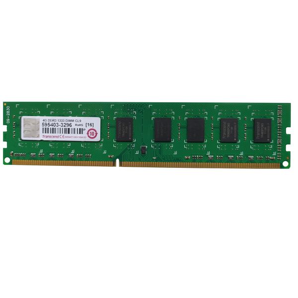 رم دسکتاپ DDR3 تک کاناله 10600 مگاهرتز CL9 ترنسند مدل 3296-595403 ظرفیت 4 گیگابایت