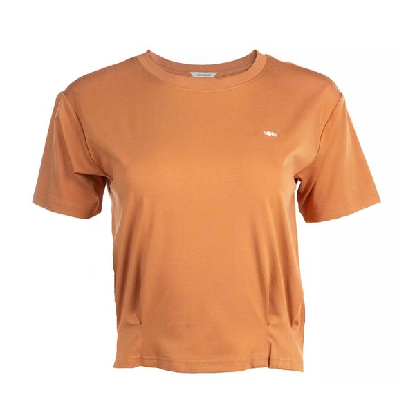 تی شرت آستین کوتاه زنانه جین وست مدل یقه گرد کد 1551358 رنگ قهوه‌ای