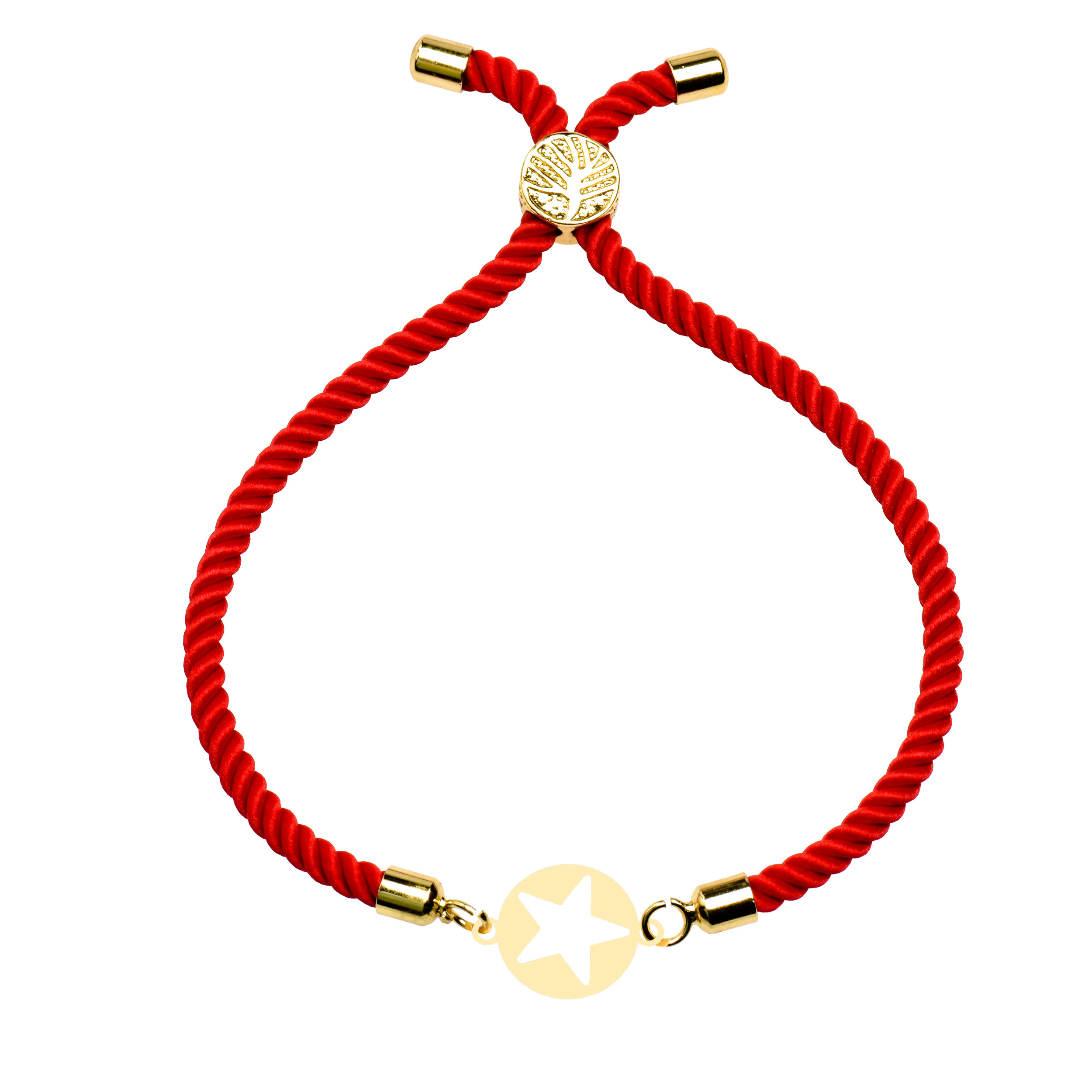 دستبند طلا 18 عیار زنانه کرابو طرح ستاره مدل Kr102189