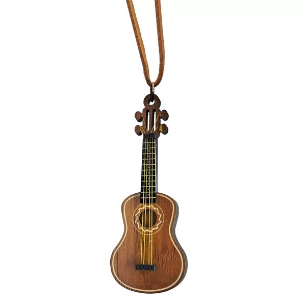 گردنبند مدل گیتار چوبی