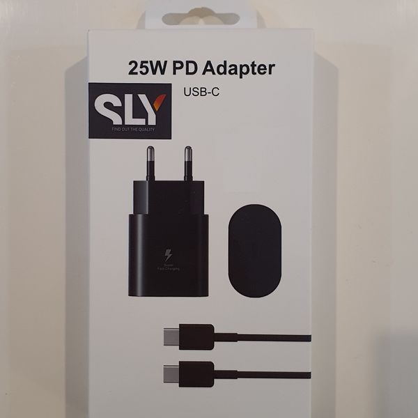 شارژر دیواری 25 وات اس ال وای مدل GALAXY A54 SUPER FAST CHARGE به همراه کابل تبدیل USB-C
