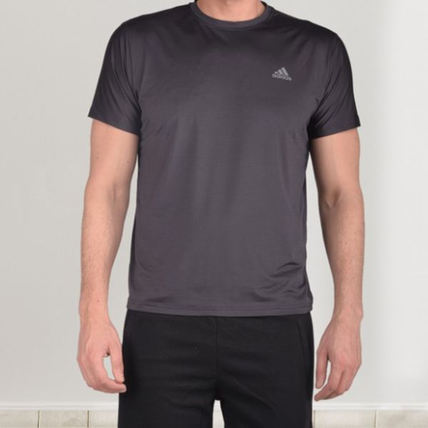 تی شرت آستین کوتاه ورزشی مردانه آدیداس مدل 8493 رنگ زغالی