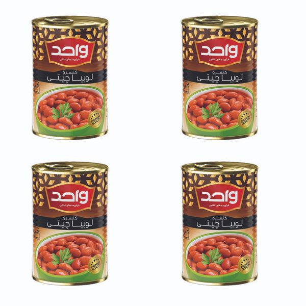 کنسرو لوبیا چیتی واحد - 350 گرم بسته 4 عددی