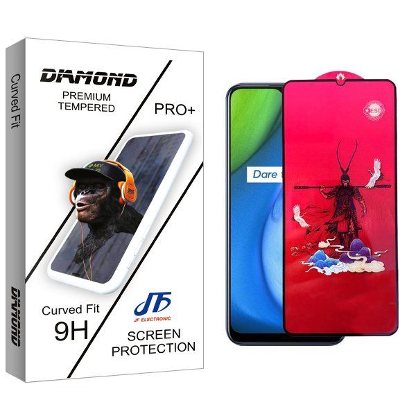 محافظ صفحه نمایش جی اف مدل Diamond king مناسب برای گوشی موبایل ریلمی Q2i