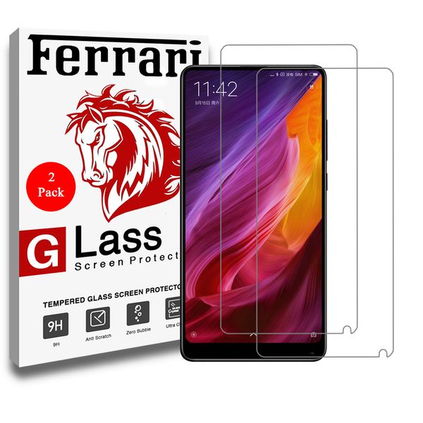 محافظ صفحه نمایش گلس فراری مدل Ultra Clear Crystal مناسب برای گوشی موبایل شیائومی Mi Mix 2S مجموعه دو عددی