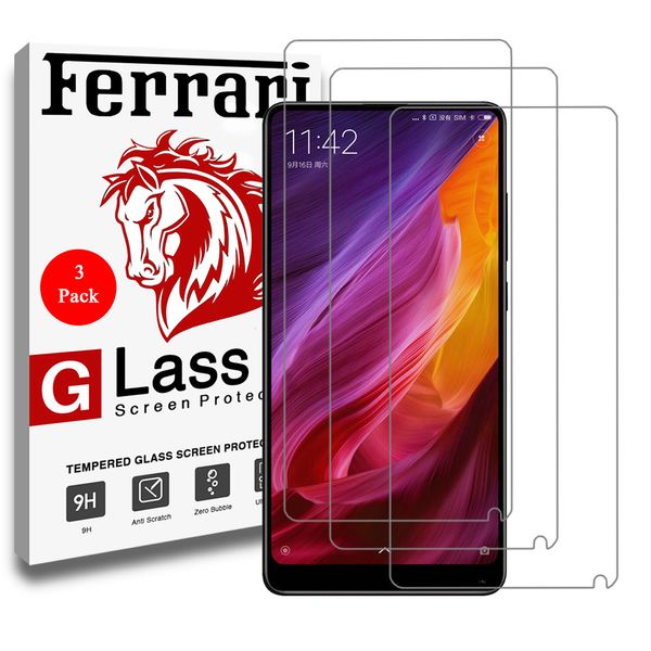 محافظ صفحه نمایش گلس فراری مدل Ultra Clear Crystal مناسب برای گوشی موبایل شیائومی Mi Mix 2S مجموعه سه عددی