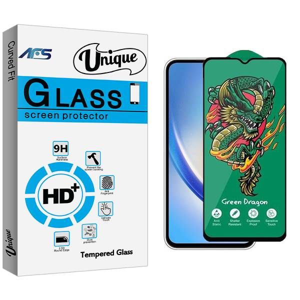 محافظ صفحه نمایش ای اف اس مدل Unique Green_Dragon مناسب برای گوشی موبایل سامسونگ Galaxy A34