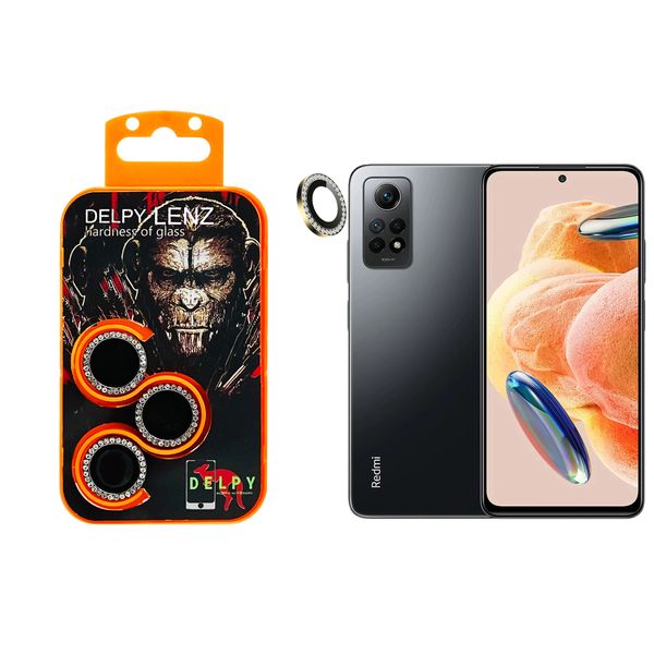 محافظ لنز دوربین دلپی مدل Monkey-Diamond -FR مناسب برای گوشی موبایل شیائومی Redmi Note 12 Pro 4G بسته سه عددی