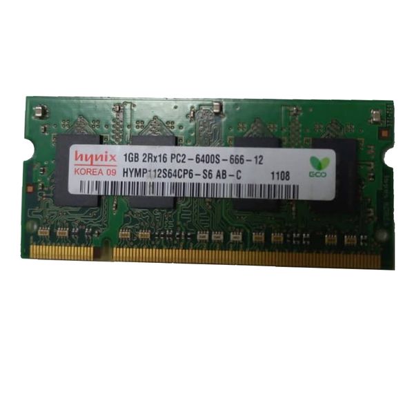 رم لپ تاپ DDR2 تک کاناله 800 مگاهرتز 6400 هاینیکس مدل PC2 ظرفیت 1 گیگابایت