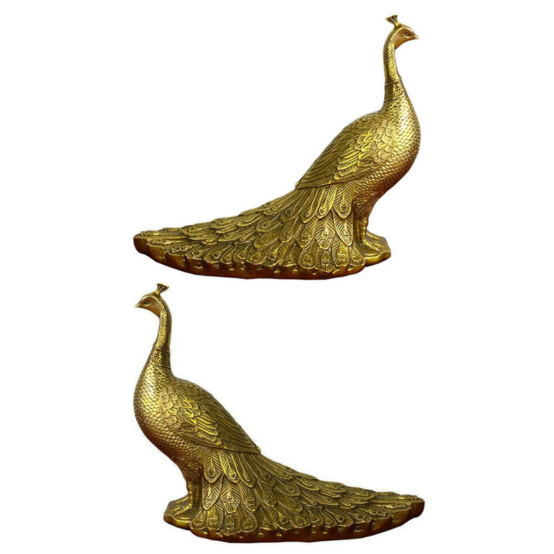 مجسمه برنجی مدل طاووس کد 3 Special peacock twin بسته 2 عددی