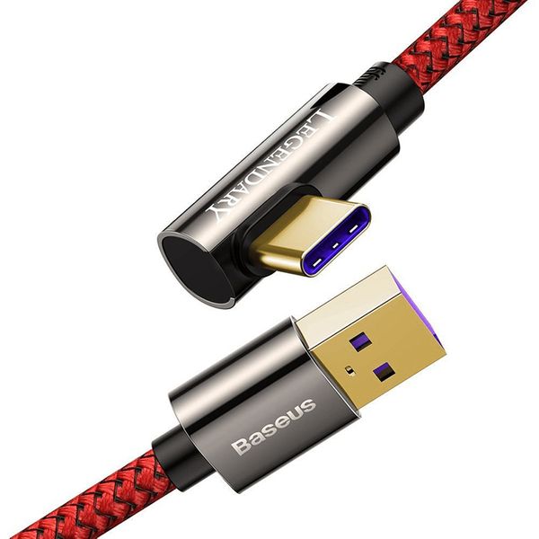 کابل تبدیل USB به USB -C باسئوس مدل Legend Series Elbow-66W طول 2 متر