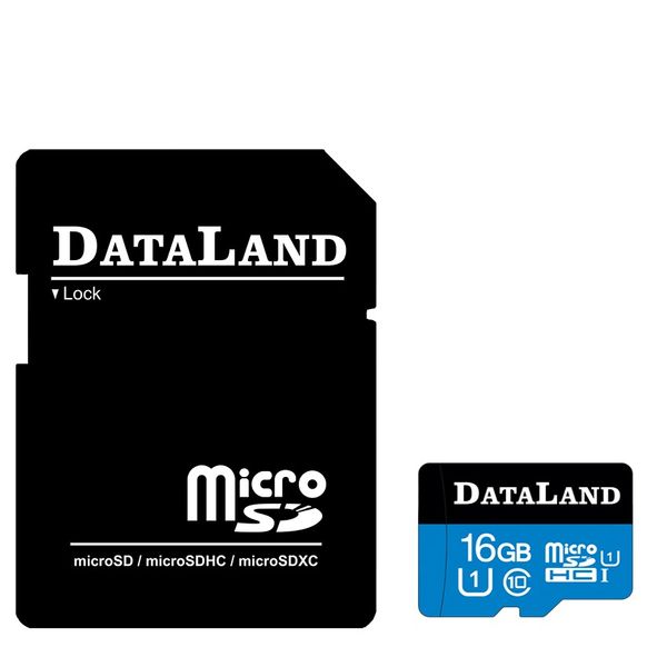 کارت حافظه microSDHC دیتالند مدل 533x کلاس 10 استاندارد UHS-I U1 سرعت 85MBps ظرفیت 16 گیگابایت همراه با آداپتور SD