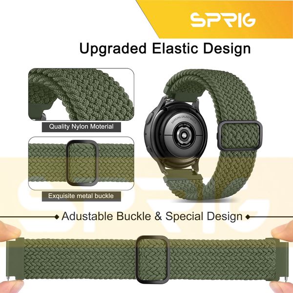 بند اسپریگ مدل Braided Loop مناسب برای ساعت هوشمند سامسونگ Galaxy Watch Active 1 / Active 2 40mm / Active 2 44mm / Watch 3 size 41mm / Galaxy Watch 4 40mm / watch 4 42mm / watch 4 44mm / watch 4 46mm