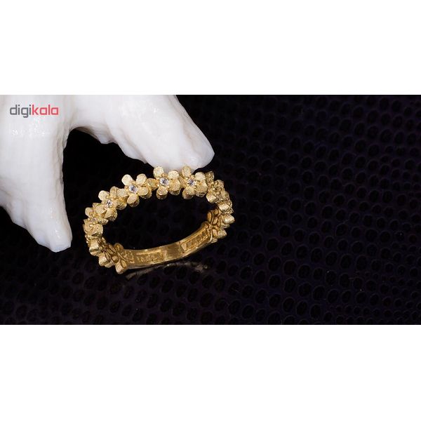 انگشتر طلا 18 عیار زنانه گالری مرجان مدل 0850
