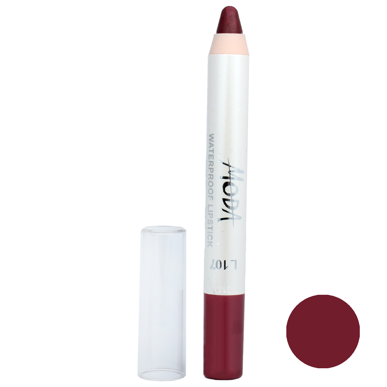 رژ لب مدادی مودا مدل waterproof lipstick شماره 107