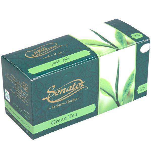 چای سبز کیسه ای سناتور مقدار 50 گرم بسته 25 عددی