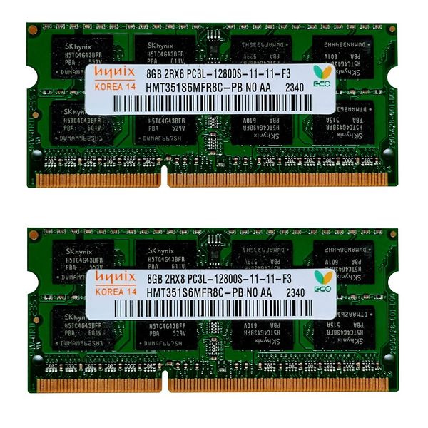 رم لپ تاپ DDR3 تک کاناله 1600 مگاهرتز CL11 هاینیکس مدل PC3L-12800U ظرفیت 8 گیگابایت بسته دو عددی