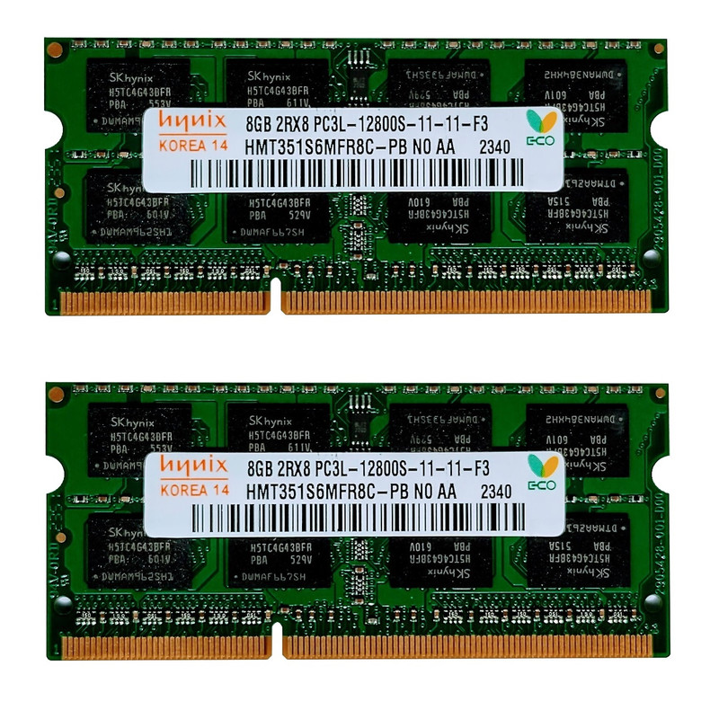 رم لپ تاپ DDR3 تک کاناله 1600 مگاهرتز CL11 هاینیکس مدل PC3L-12800U ظرفیت 8 گیگابایت بسته دو عددی