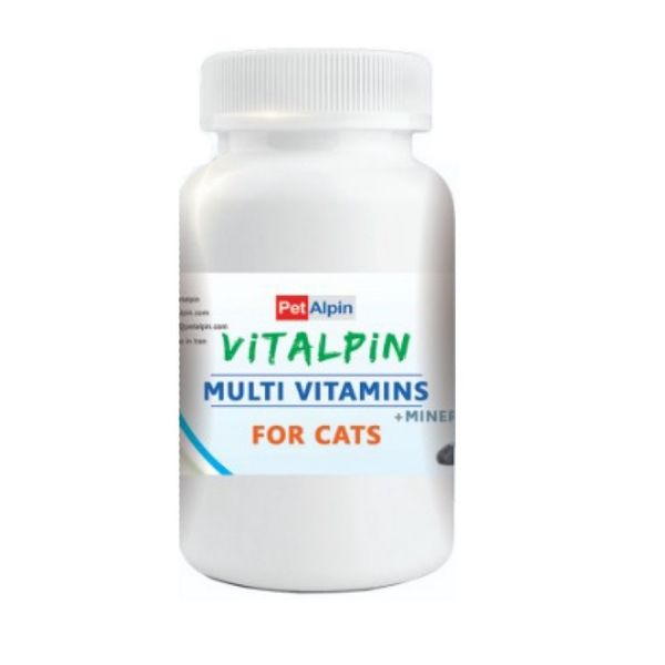قرص مکمل گربه پتالپین مدل مولتی ویتامین بسته 120 عددی