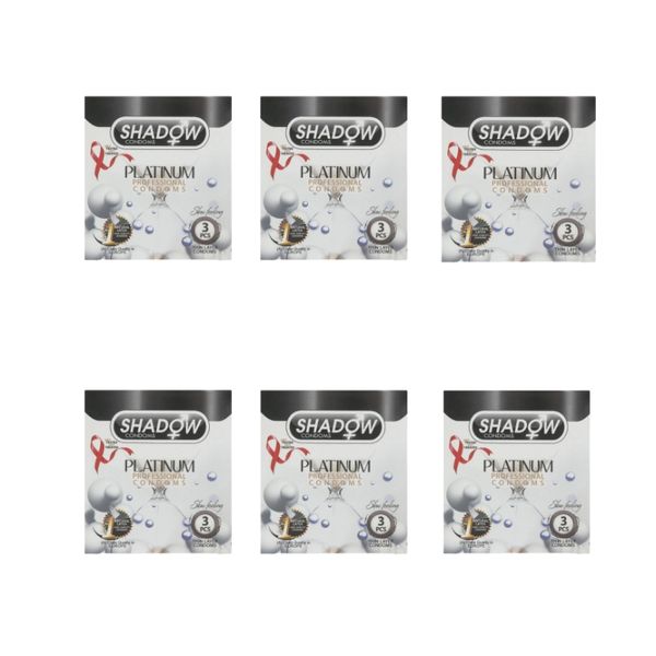 کاندوم شادو مدل Pelatinum مجموعه 6 عددی