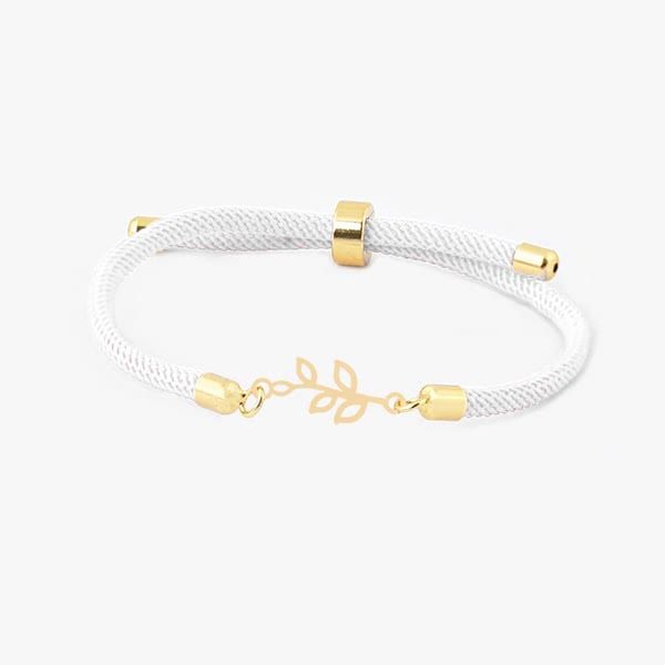دستبند طلا عیار 18 زنانه طلای کامک مدل شاخه و برگ